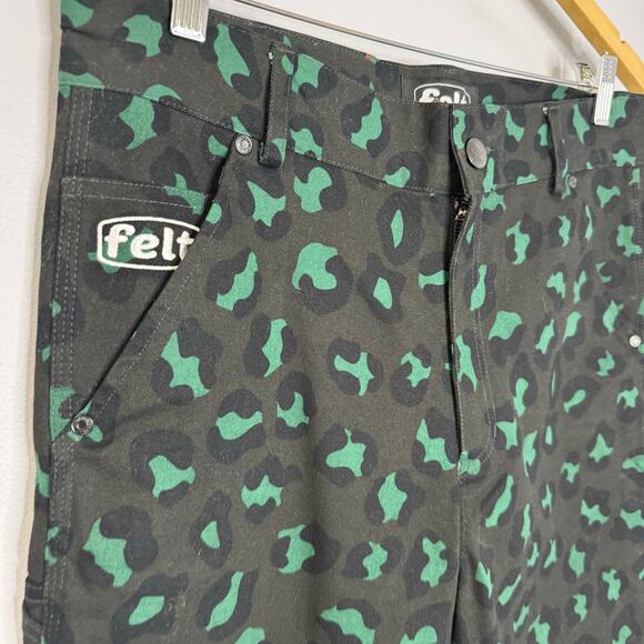 Felt Garden Pant Dark Leopard Cotton Canvas Relax Fit Men's 32 - Picture 4 of 7